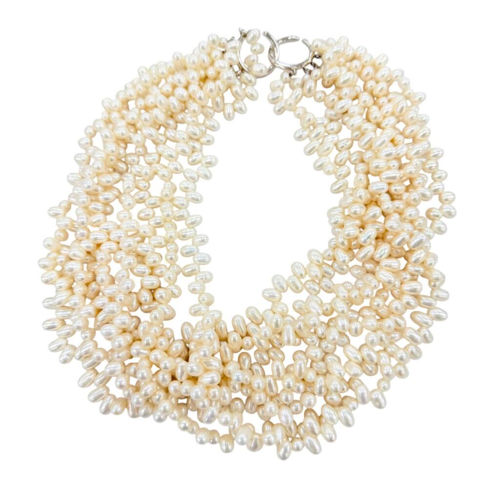 TIFFANY & CO. Silver Pearl Necklace